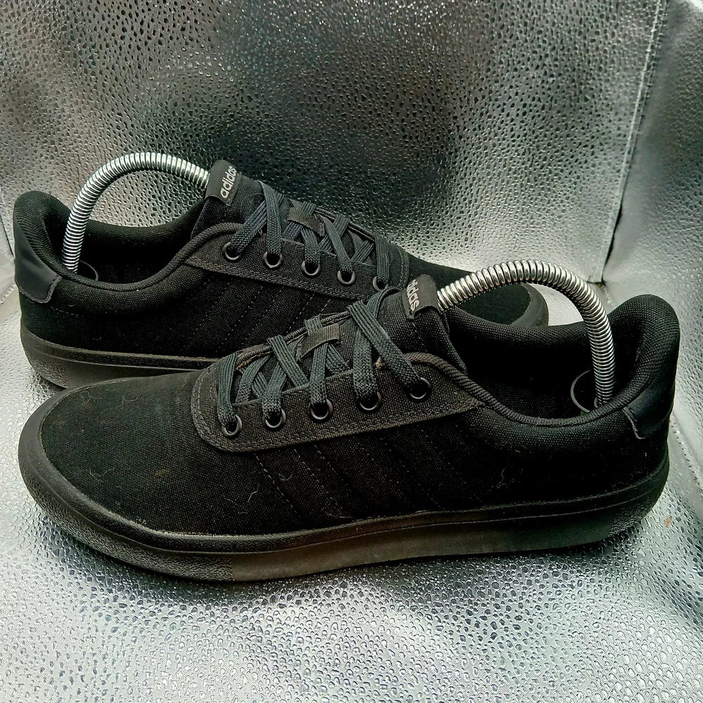 Adidas Black Canvas Sneakers for Everyday Comfort Men's Size 9
